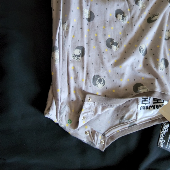 NWT - Harajuku Lovers by Gwen Stefani - Cap Sleeve Grey T-Shirt - Picture 3 of 9